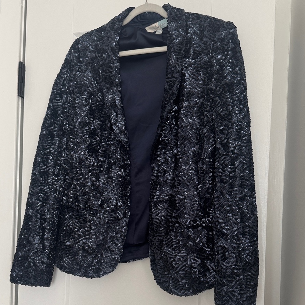 Boden Midnight Sequin Blazer